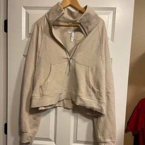 Lululemon Natural Ivory Scuba Funnel Neck XL/XXL